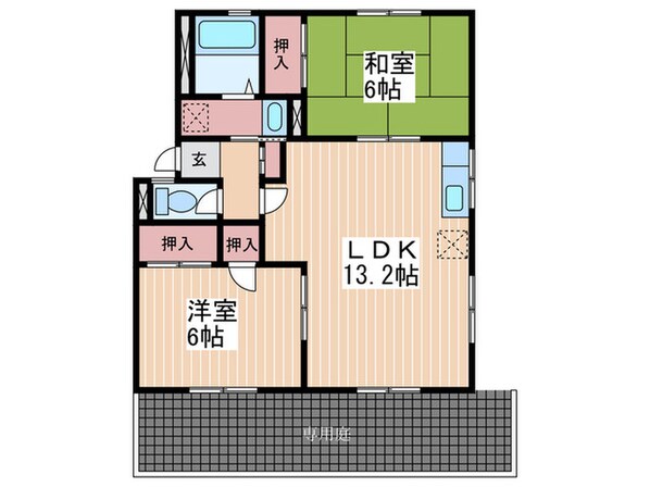 ハイライフ奥田A棟の物件間取画像